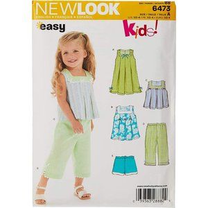 New Look Sewing Pattern 6473 Toddler Separates, Size A (1/2-1-2-3-4)